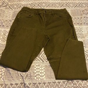 Lane Bryant olive green jeans